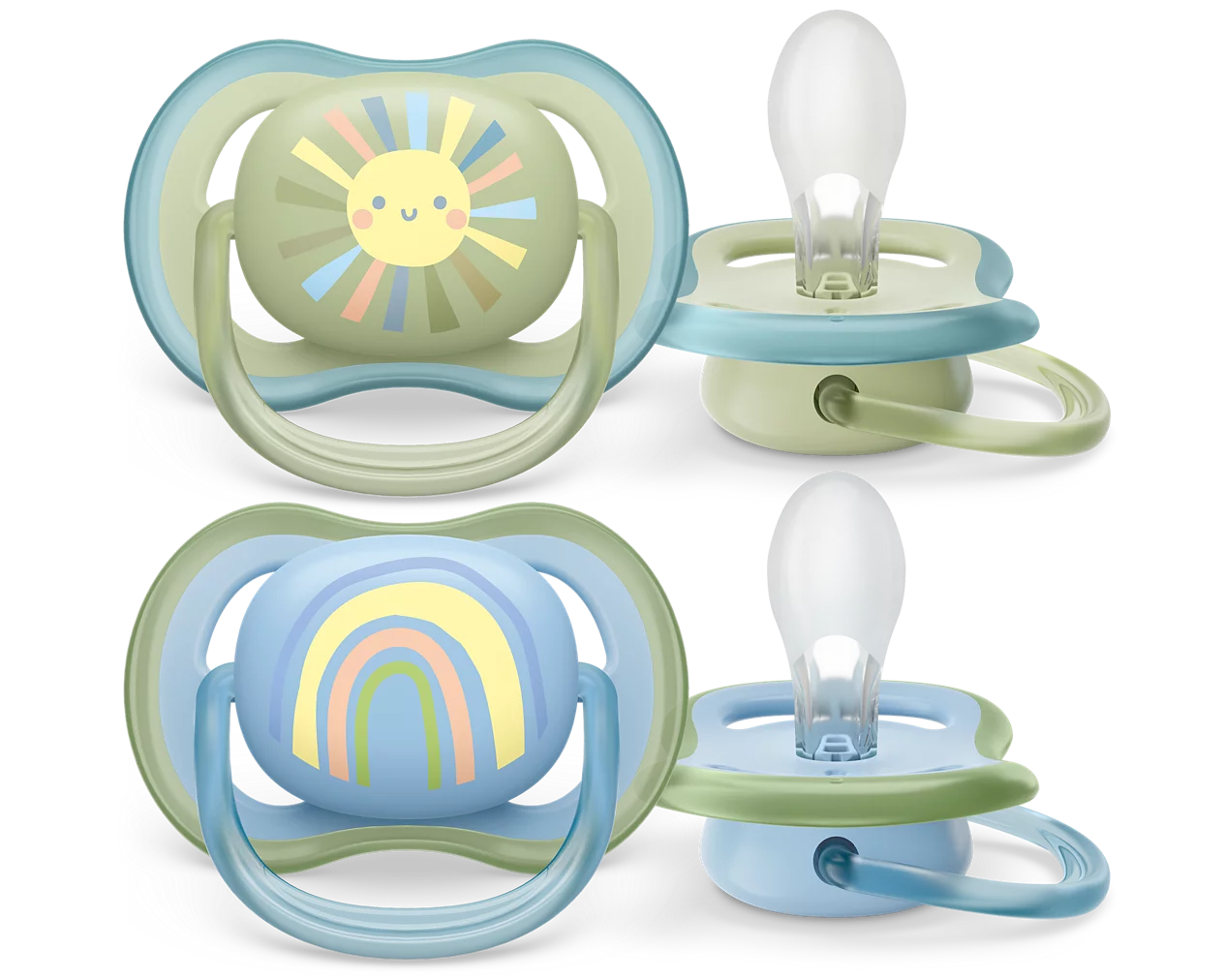 Philips Avent Ultra Air Orthodontic Pacifier Soother 0-6m 2Pcs SCF085/58 - Thumbnail 3