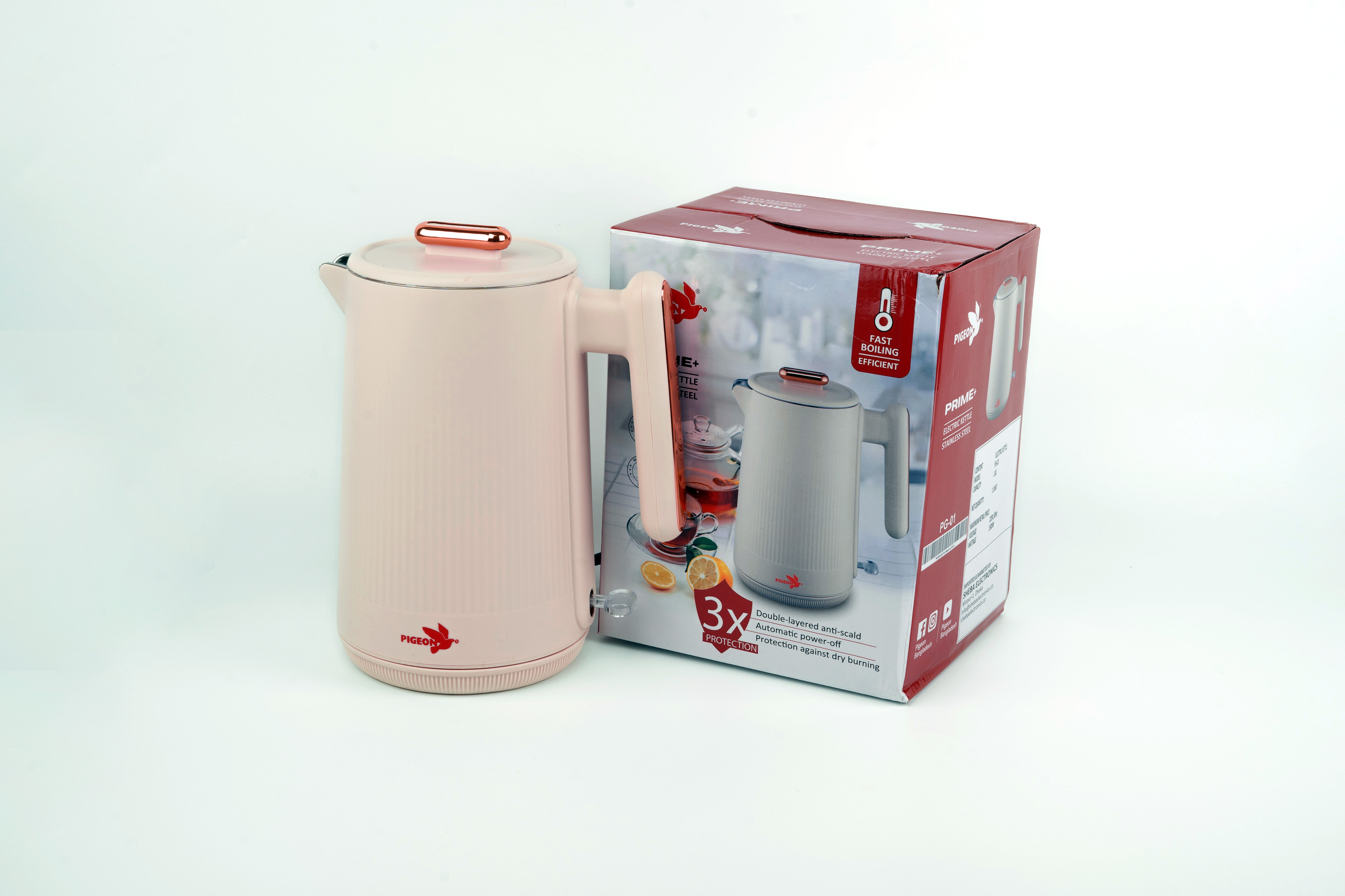 Pigeon Prime Plus - Model PG-01 Electric Kettle Stainless Steel 1.8 Ltr - Thumbnail 5