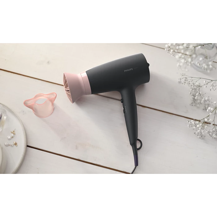 Philips 3000 Series Hair Dryer BHD350 – ThermoProtect 2100W | Advanced Ionic Care, Fast & Gentle Drying - Thumbnail 2