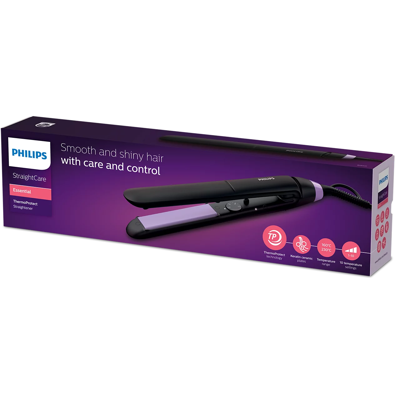 Philips BHS377/00 Hair Straightener – Best Price in BD | Keratin Ceramic Plates - Thumbnail 4