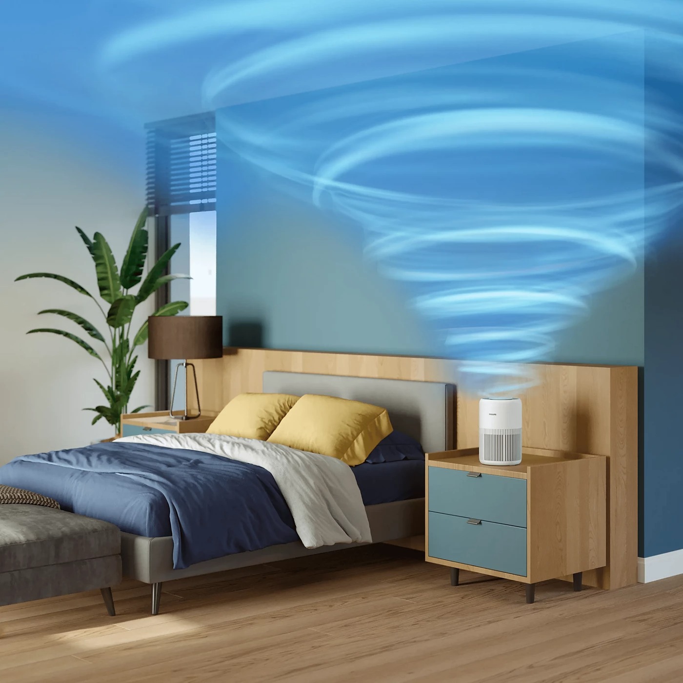 Philips PureProtect Mini 900 Series AC0920/10 Air Purifier for Home & Bedroom - Thumbnail 4