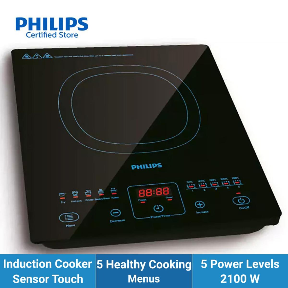 Philips HD4911/00 Induction Cooktop – 2100W High Power - Thumbnail 3