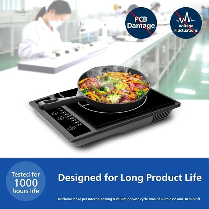 Philips HD4944  Induction Cooker 1000-Series – 1500Watts | Safe & Fast Cooking Solution - Thumbnail 2