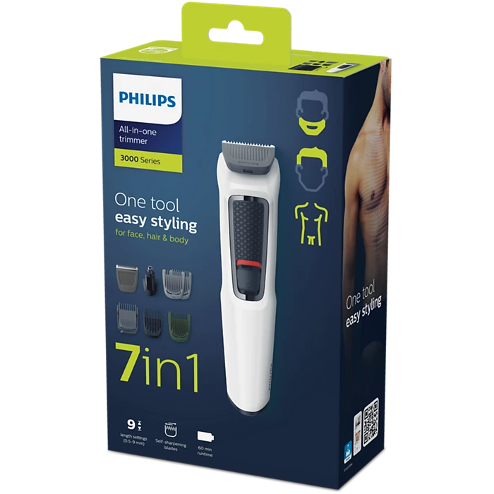 Philips MG3721/65 Multigroom 7-in-1 Face, Hair & Body Trimmer – Series 3000 for Men - Thumbnail 2