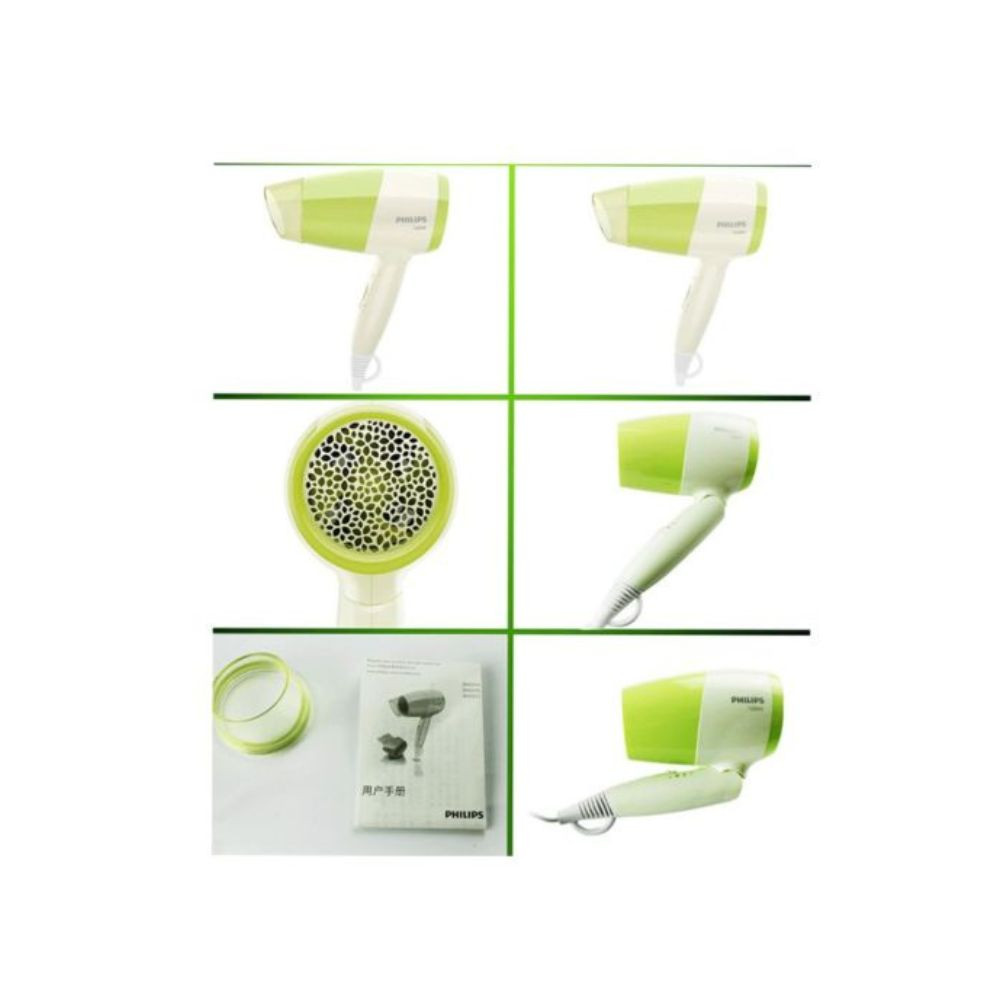 Philips Essential Hair Dryer BHC015– ThermoProtect 1200W | Compact, Foldable & Gentle Drying (Green) - Thumbnail 3