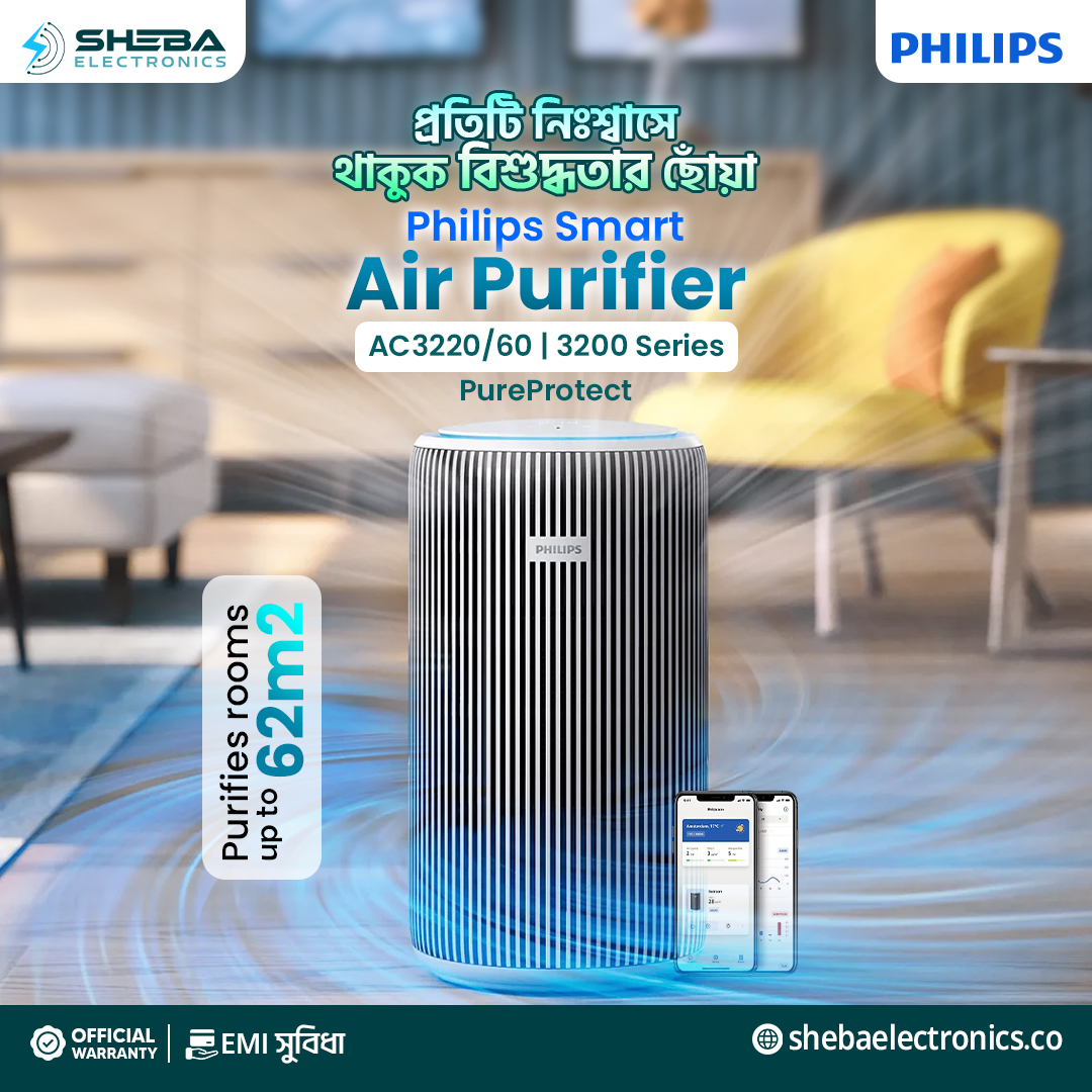 Philips PureProtect 3200 Series Smart Air Purifier – AC3220/60 - Thumbnail 4