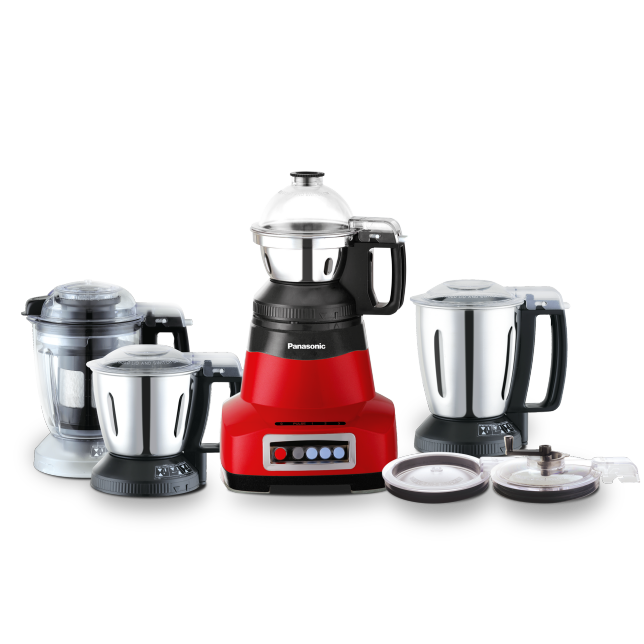 Panasonic MX-AE465 Mixer Grinder Powerful 2000Watts | 4 Multipurpose Jars | Double Safety Lock | Monster Series | Red - Thumbnail 5