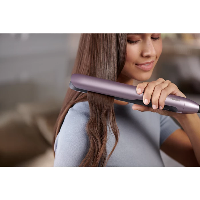 Philips Hair Straightener BHS530 ThermoShield 5000 Series – Ionic Care, Argan Oil Ceramic Plates, Light Pink - Thumbnail 3
