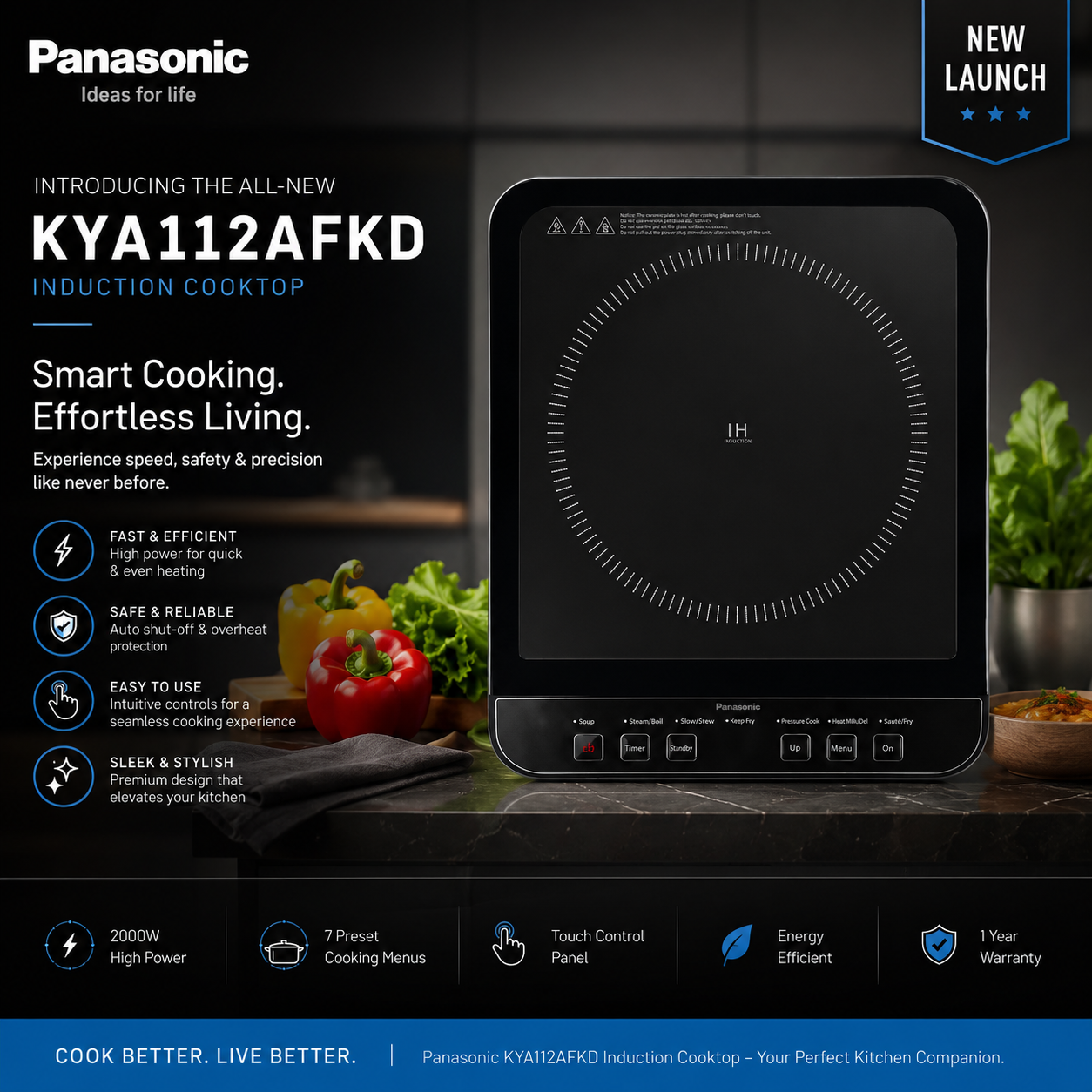 Panasonic KY-A112AKFD Induction Stove Automatic - Thumbnail 3