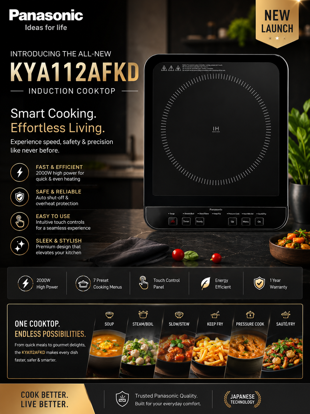 Panasonic KY-A112AKFD Induction Stove Automatic - Thumbnail 2