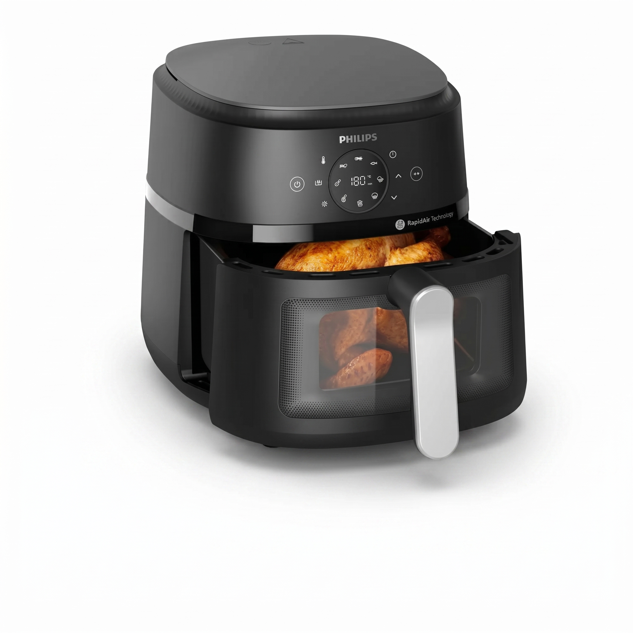 Philips NA231 Air Fryer 6.2L XL 1700W with Rapid Air Technology | Digital Touch | Cooking Window | 2 Years Warranty - Thumbnail 7