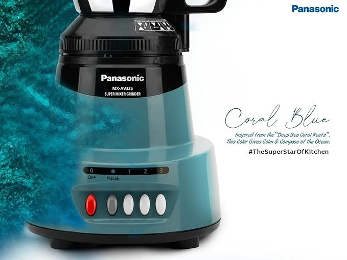 Panasonic Mixer Grinder | MX-AV325 | Coral Blue | 1500 W - Thumbnail 4