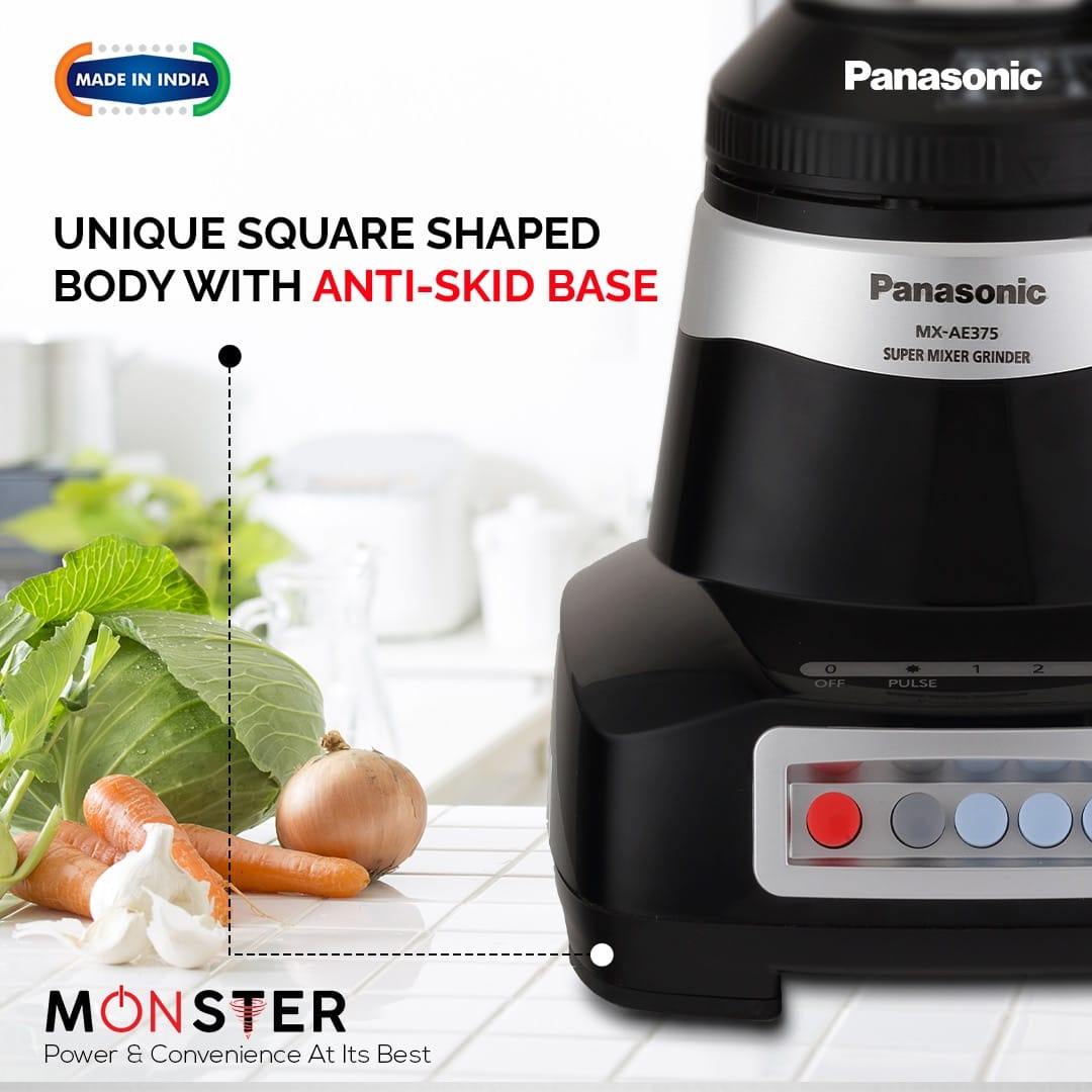 Panasonic Monster MX-AE375 Mixer Grinder & 2000W With 3jar - Thumbnail 6