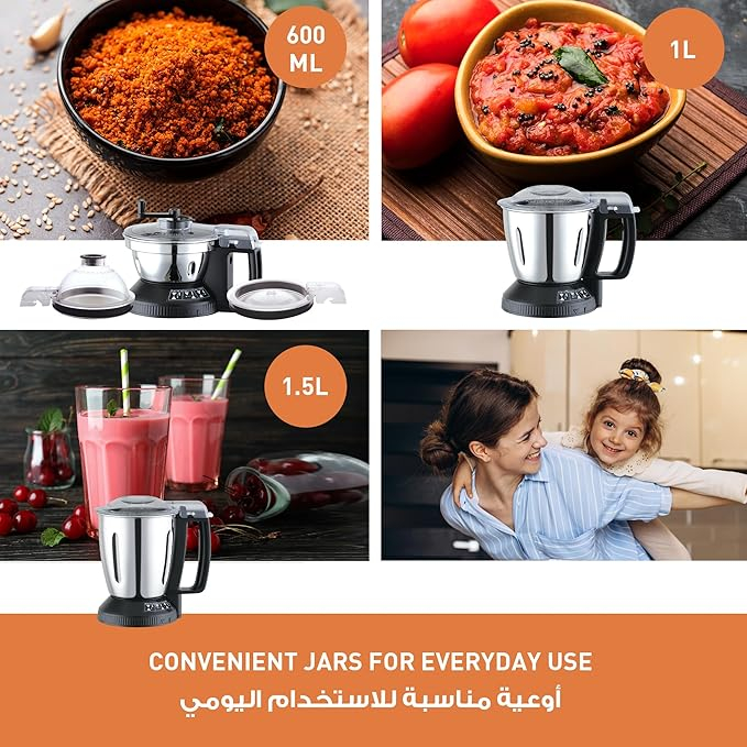 Panasonic Monster MX-AE375 Mixer Grinder & 2000W With 3jar - Thumbnail 2