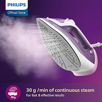 Philips DST0810/30 Steam Iron1250Watts with up to 15 g/min steam, Vertical steam. - Thumbnail 2