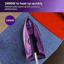 Philips GC2147/30 Easy-Speed Plus Steam Iron 2400 Watts Ceramic Soleplate Purple  (0 reviews) - Thumbnail 5