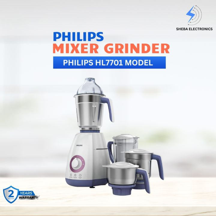 Philips Mixer Grinder HL7701/00 , 750 Watts, 4 Jars (Elegant Lavender and White - Thumbnail 5