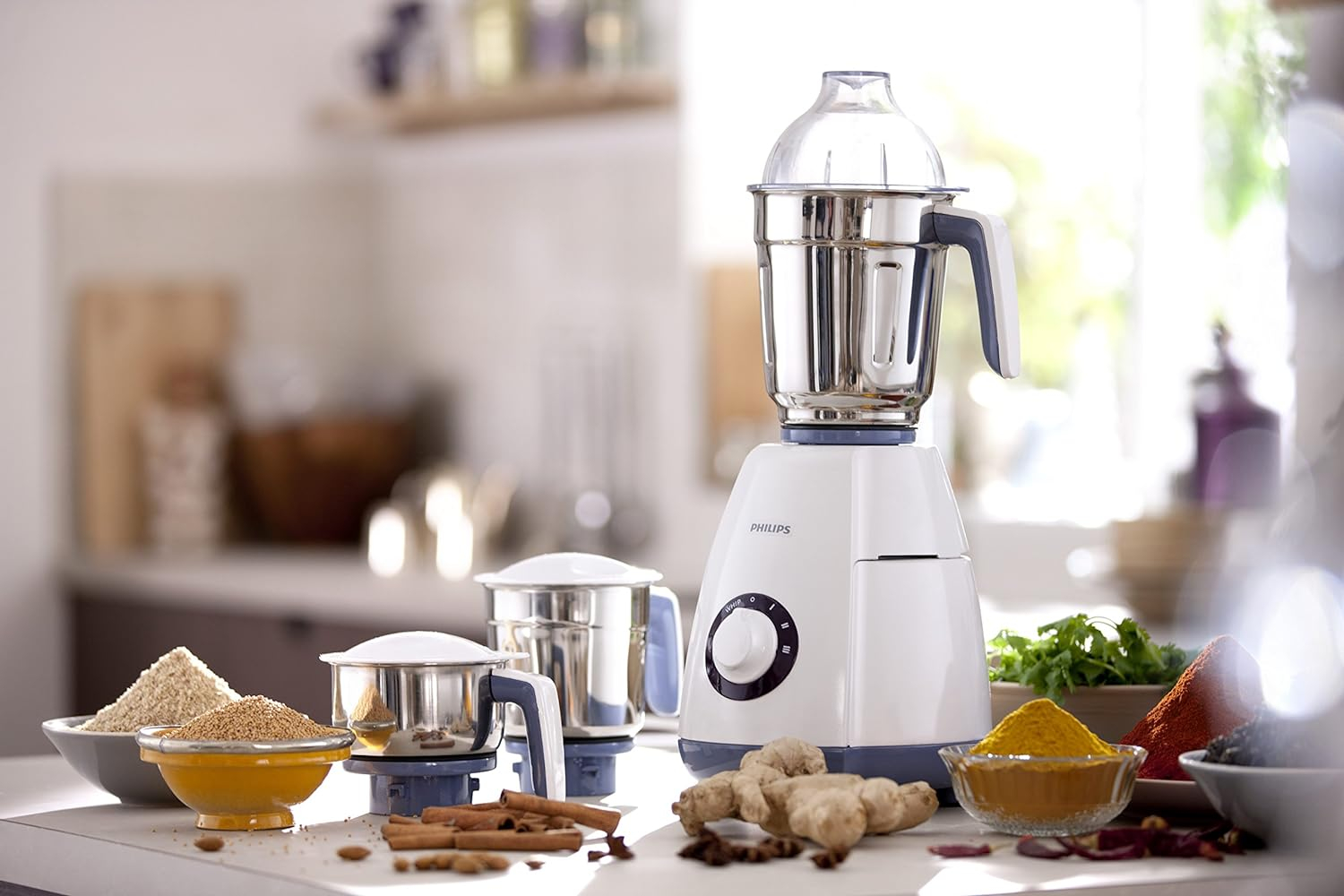 Philips Mixer Grinder HL7701/00 , 750 Watts, 4 Jars (Elegant Lavender and White - Thumbnail 4