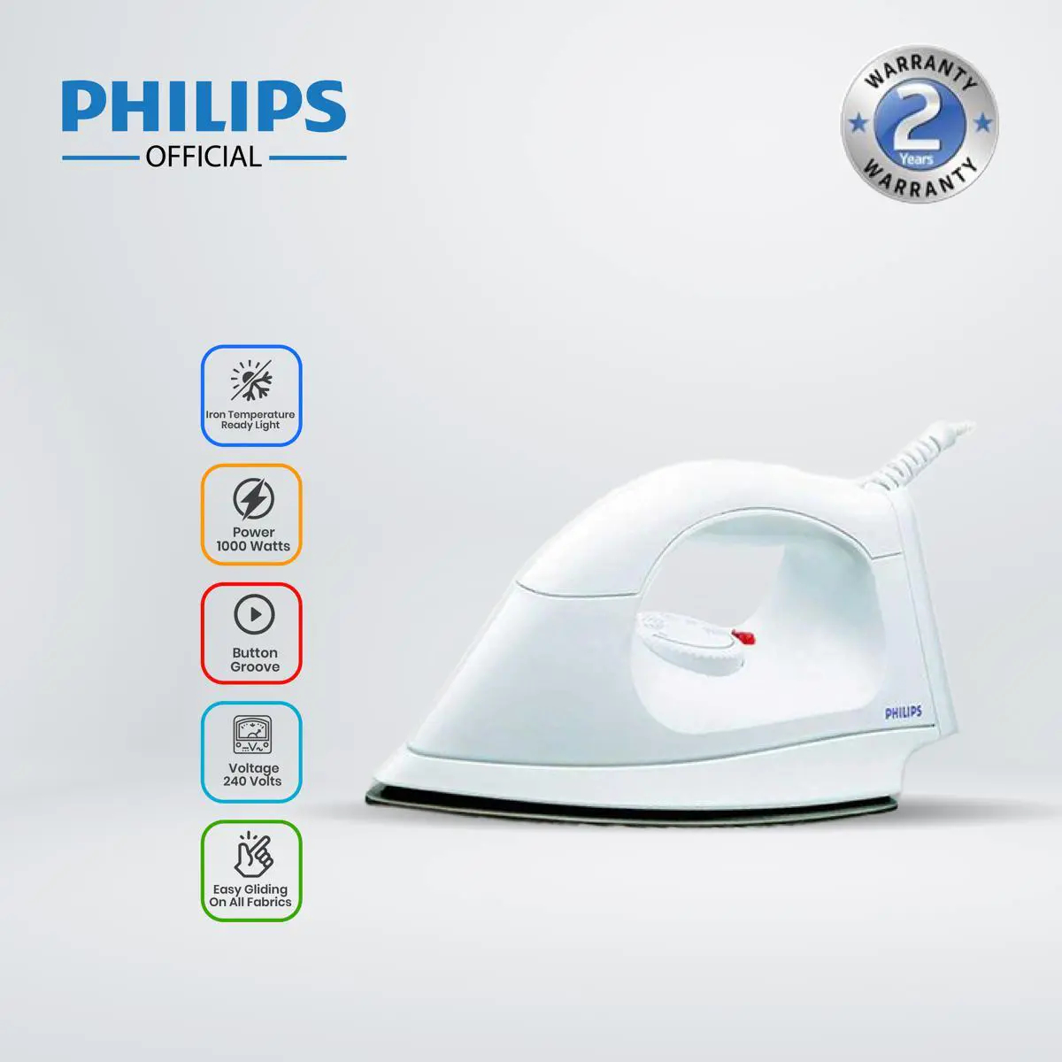 Philips Dry Irons HI113/28 & 1000w Powe - Thumbnail 4