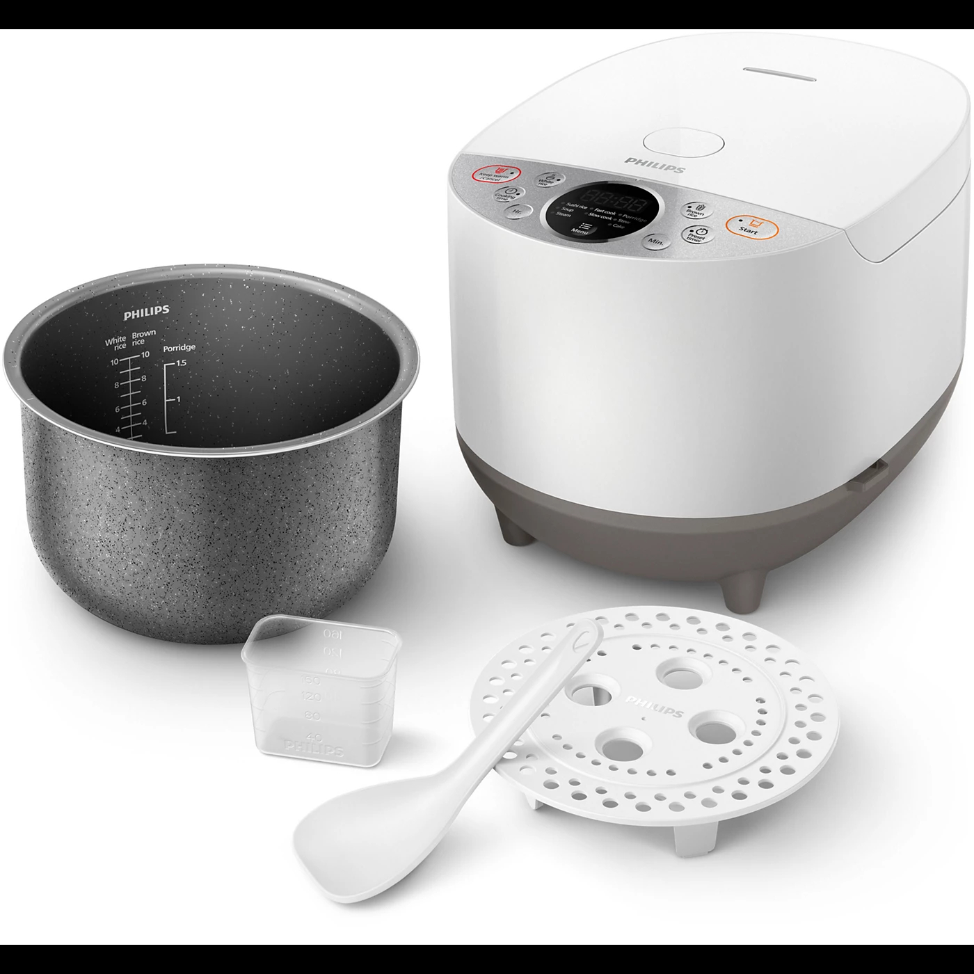 Philips Digital Rice Cooker HD4515 – 1.8L | Smart 3D Heating | Bakuhanseki Inner Pot | 8 Cooking Menus - Thumbnail 6