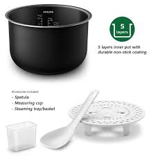 Philips Digital Rice Cooker HD4515 – 1.8L | Smart 3D Heating | Bakuhanseki Inner Pot | 8 Cooking Menus - Thumbnail 3