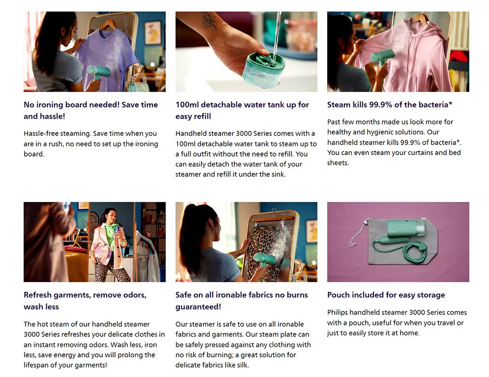 Philips STH3010/70 Handheld Steamer 3000 Series - Thumbnail 4