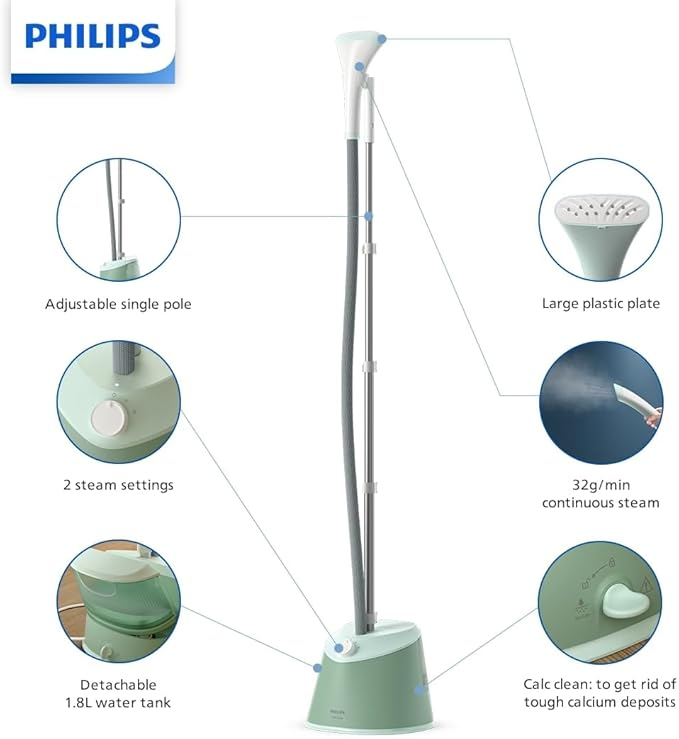 Philips  STE1010 70 Garment Steamer 1000 Series || 1600W - Thumbnail 6