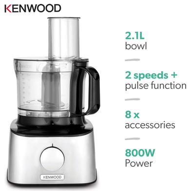 Kenwood FDM302SS Food Processor Multipro Compact 800W – 2.1L Bowl (Silver) - Thumbnail 6