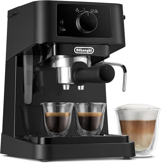 De’Longhi EC230.BK Manual Espresso Coffee Machine (Black) Compact Design | 15-Bar Pump | Cappuccino System - Thumbnail 5