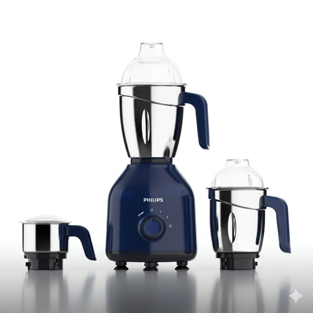 Philips HL7757/01 Mixer Grinder 750Watts 3 Jars - Premium Blue - Thumbnail 3