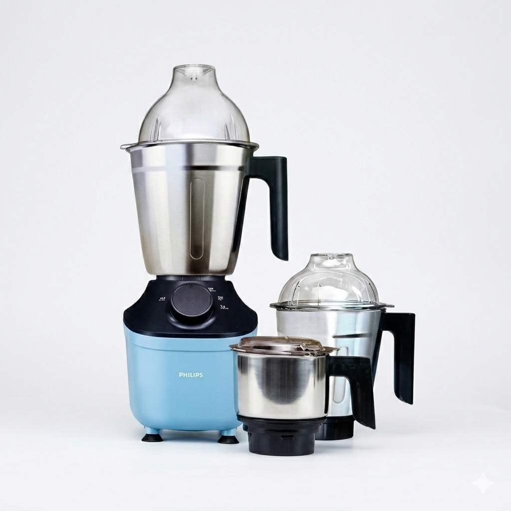 Philips HL7773/01 Mixer Grinder 800W | MicroGrind Technology | 3 Stainless Steel Jars | Official Warranty (Blue) - Thumbnail 6
