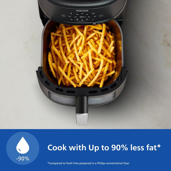Philips NA221 4.2L Digital Air Fryer 1500W with Rapid Air Technology | LED Display & Cooking Window  | 2 Years Warranty - Thumbnail 5