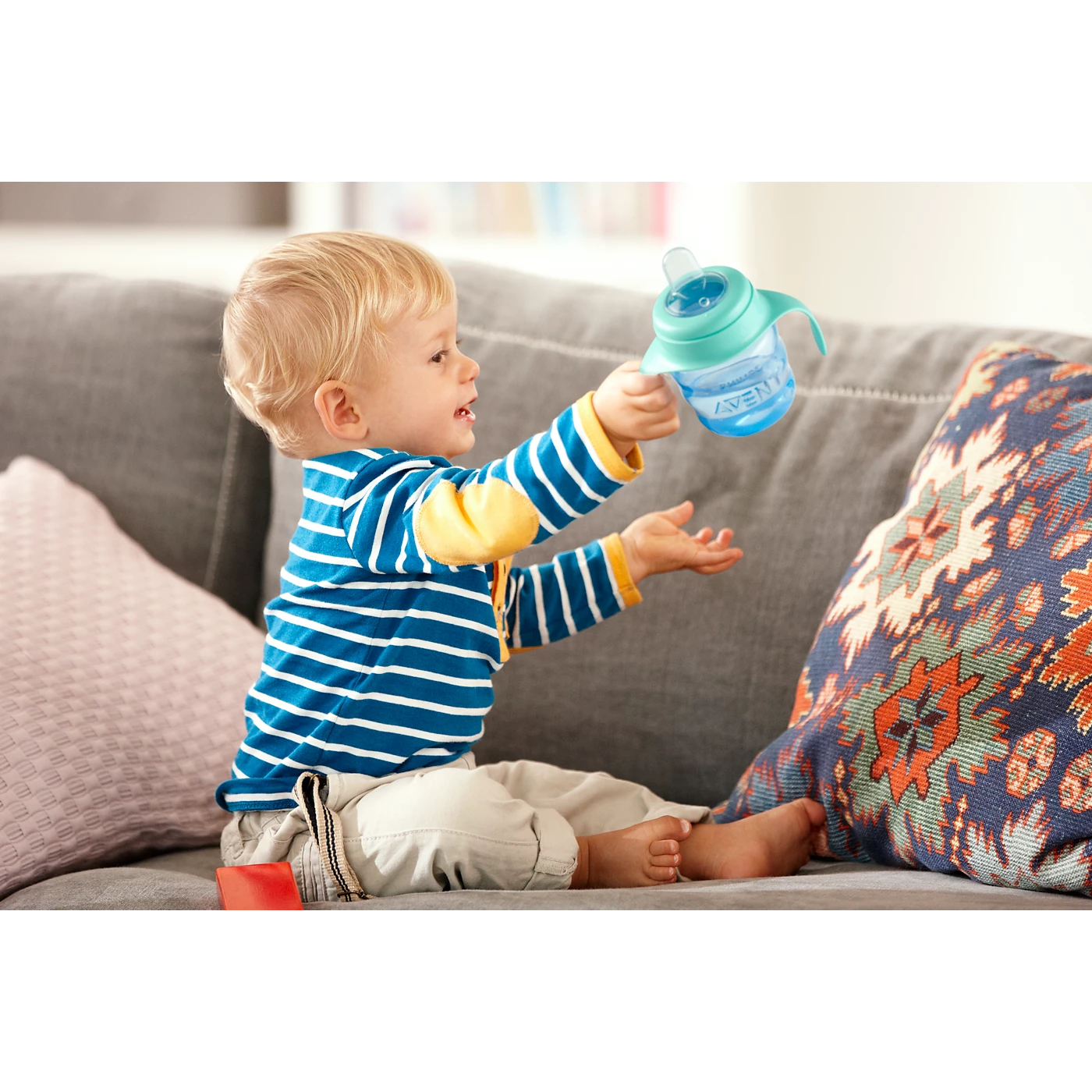 Philips Avent Spout Cup SCF551/05  (6m+) 200ml - Blue - Thumbnail 3