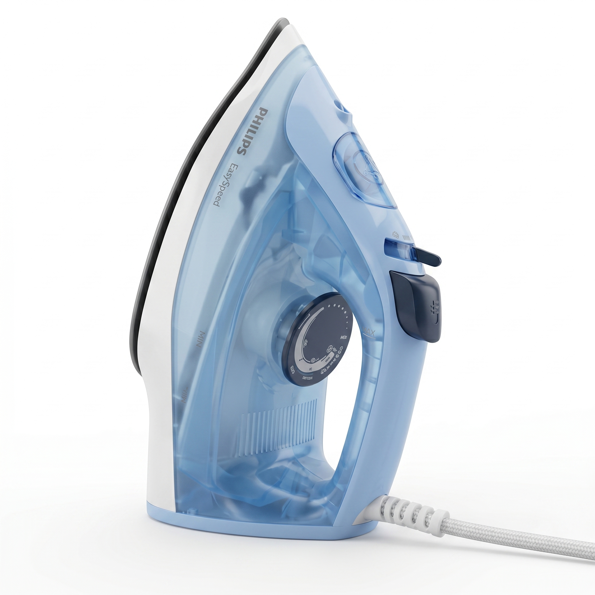 Philips Steam Iron DST1510/20 |  1350Watts | Ceramic Soleplate | 180g Steam Boost | Continuous Steam | Fast Heat Up | Drip Stop | Lightweight | Blue - Thumbnail 4