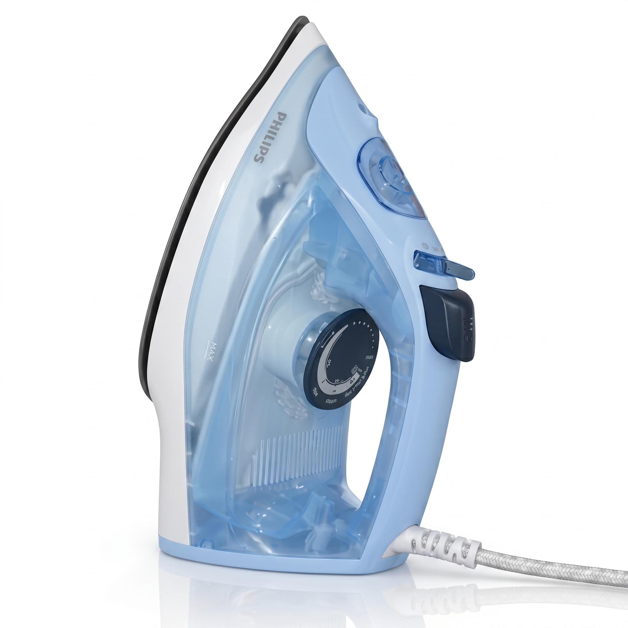 Philips Steam Iron DST1510/20 |  1350Watts | Ceramic Soleplate | 180g Steam Boost | Continuous Steam | Fast Heat Up | Drip Stop | Lightweight | Blue - Thumbnail 5