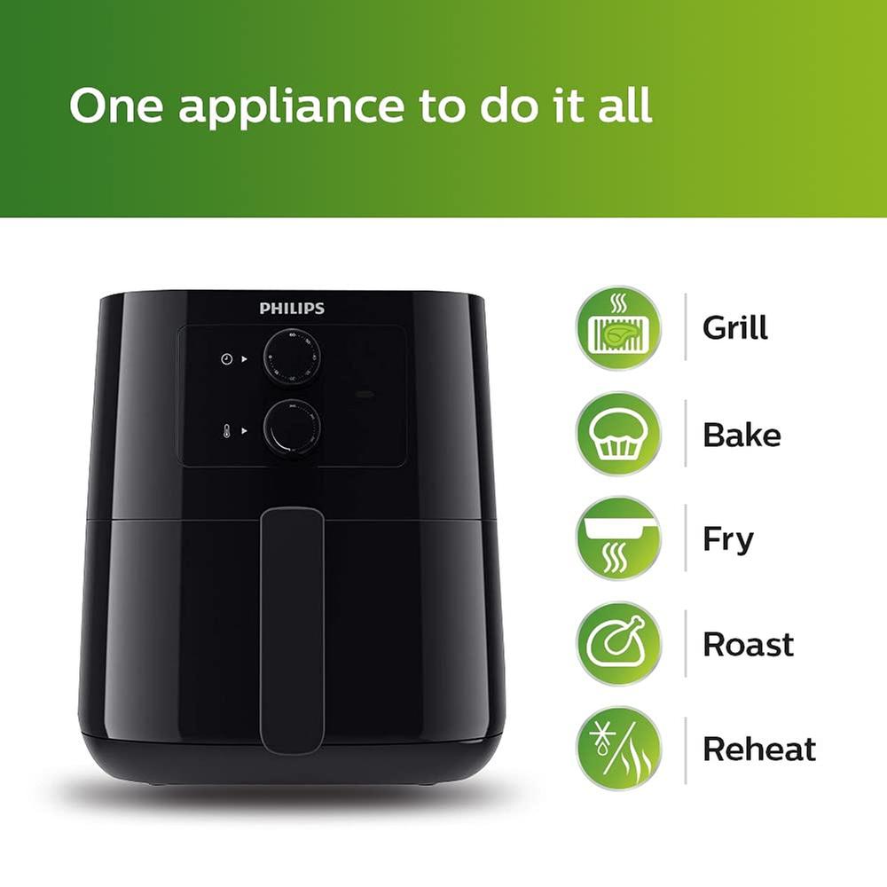 PHILIPS HD9200/91 Essential Air Fryer (Slate Grey, 4.1L) - Thumbnail 5
