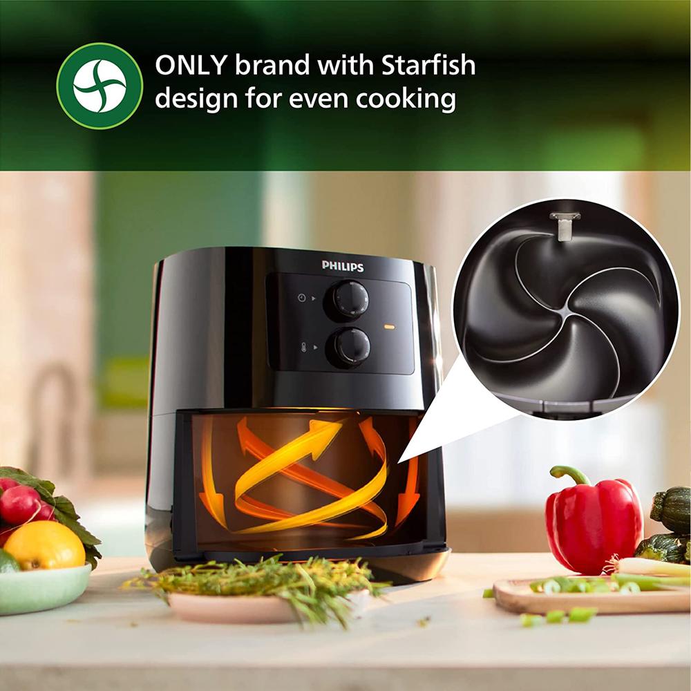 PHILIPS HD9200/91 Essential Air Fryer (Slate Grey, 4.1L) - Thumbnail 3