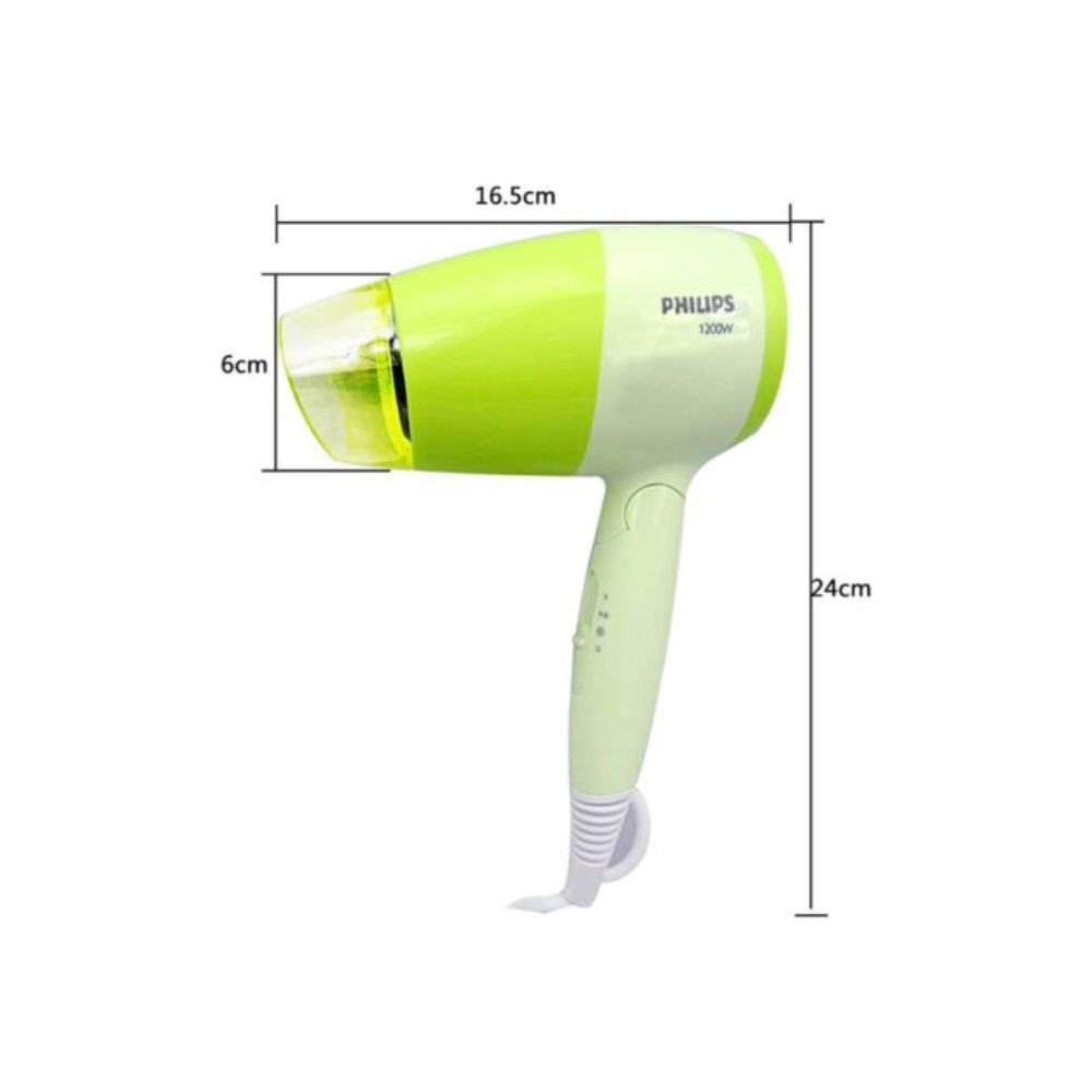 Philips Essential Hair Dryer BHC015– ThermoProtect 1200W | Compact, Foldable & Gentle Drying (Green) - Thumbnail 4