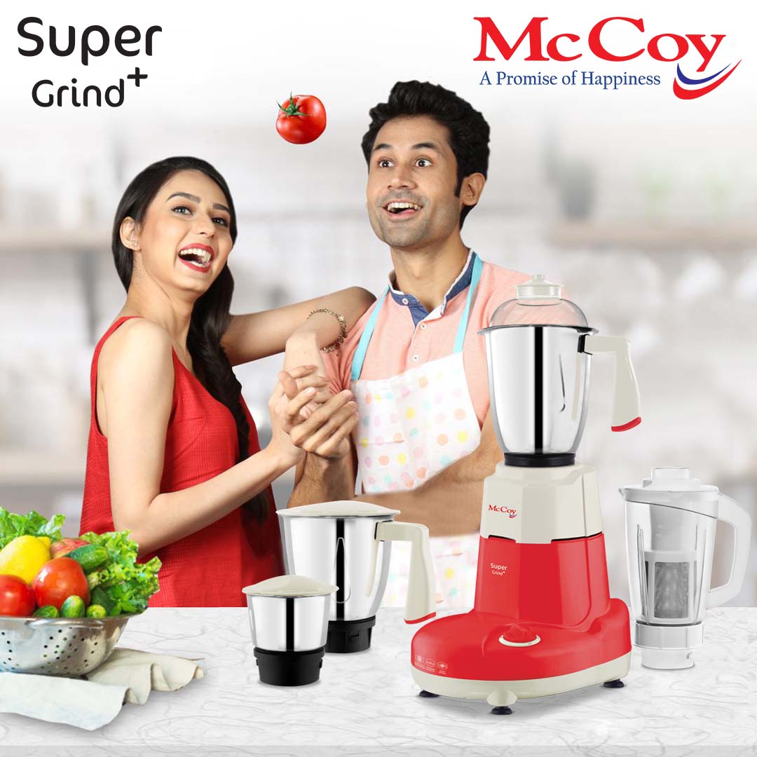 McCoy Super Grind 750W 3 Jars Mixer Grinder - Thumbnail 5