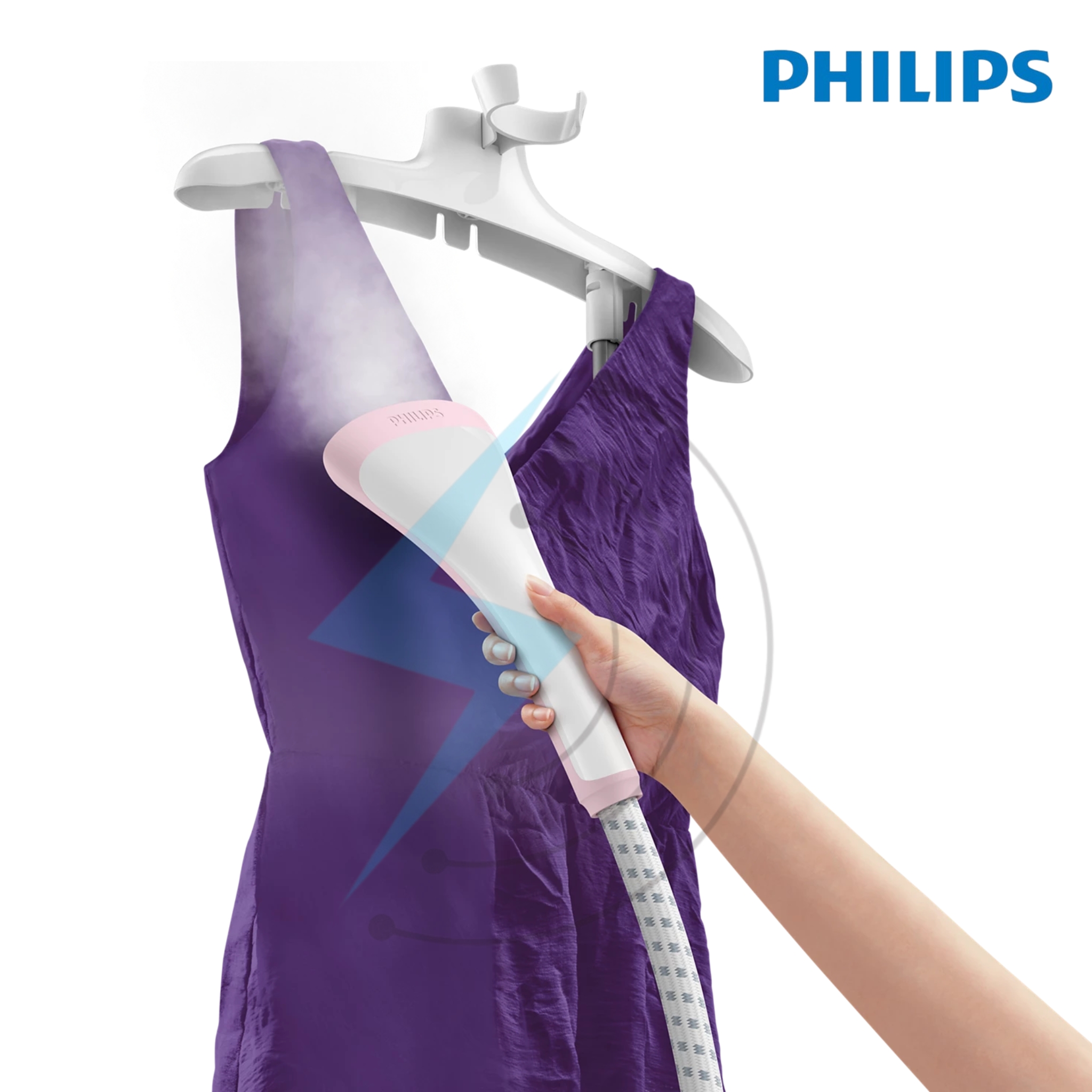 Philips GC485/46 EasyTouch Double Pole Garment Steamer | 1800 Watt - Thumbnail 2