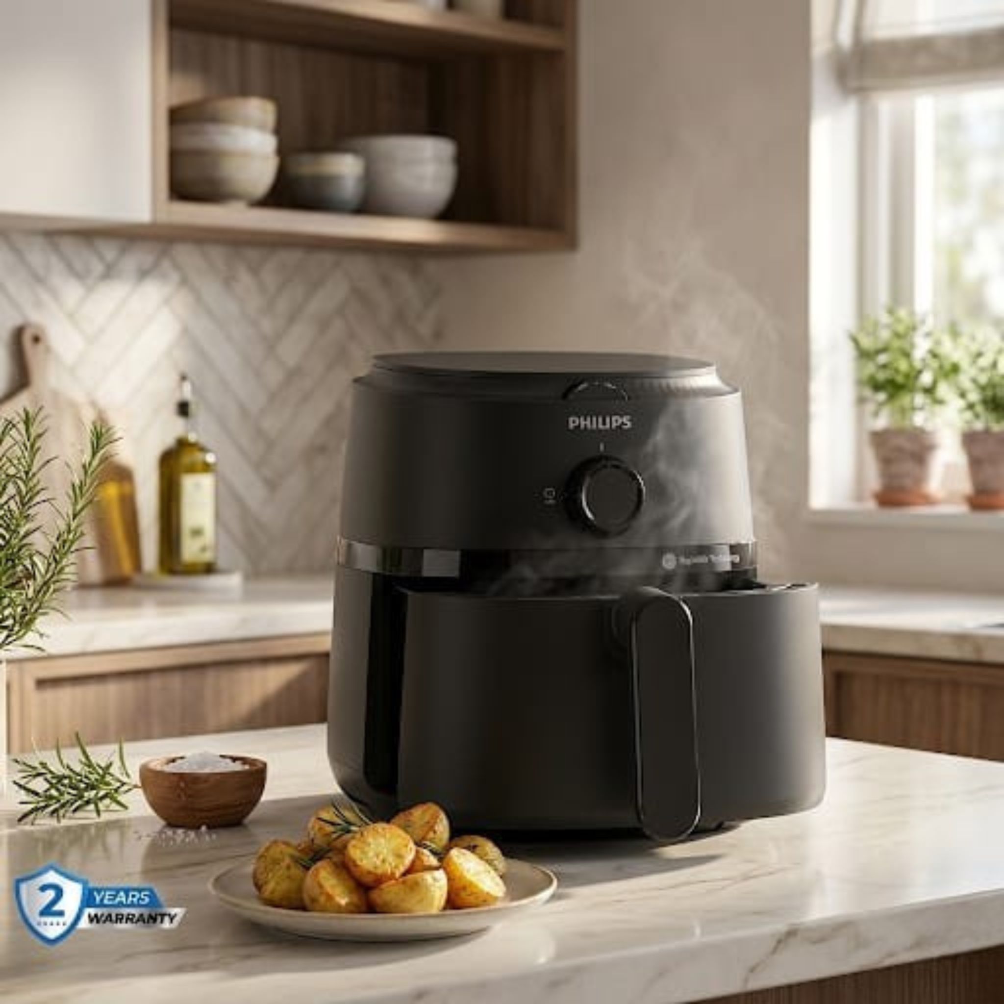 Philips Air Fryer NA120/00 4.2 Litre -Airfryer with Rapid Air Technology - Thumbnail 5