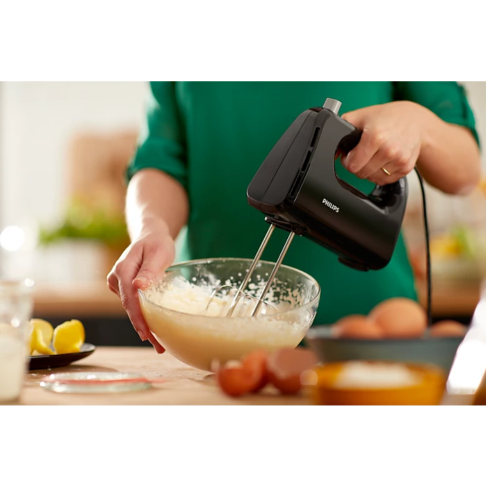 Philips HR3705/10 Daily Hand Mixer 300W 5-Speed Black - Thumbnail 2