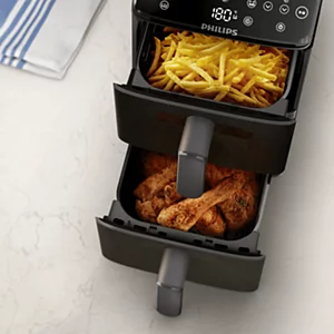 PHILIPS NA461/00 Airfryer 4000 Series Stacked Dual Basket |10 Liters total (Dual Basket) - Thumbnail 3