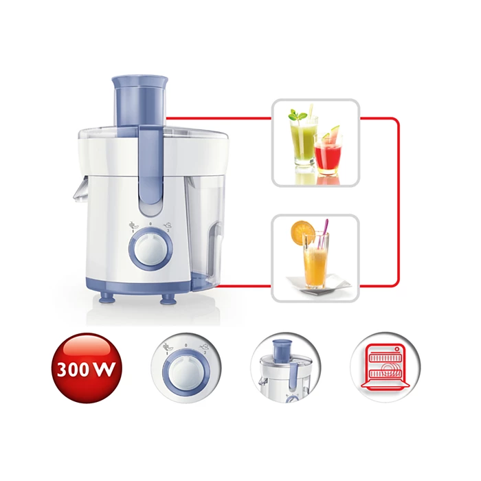 Philips HR1811 Daily Collection Juicer 0.5-Liter - 300Watt - Thumbnail 4