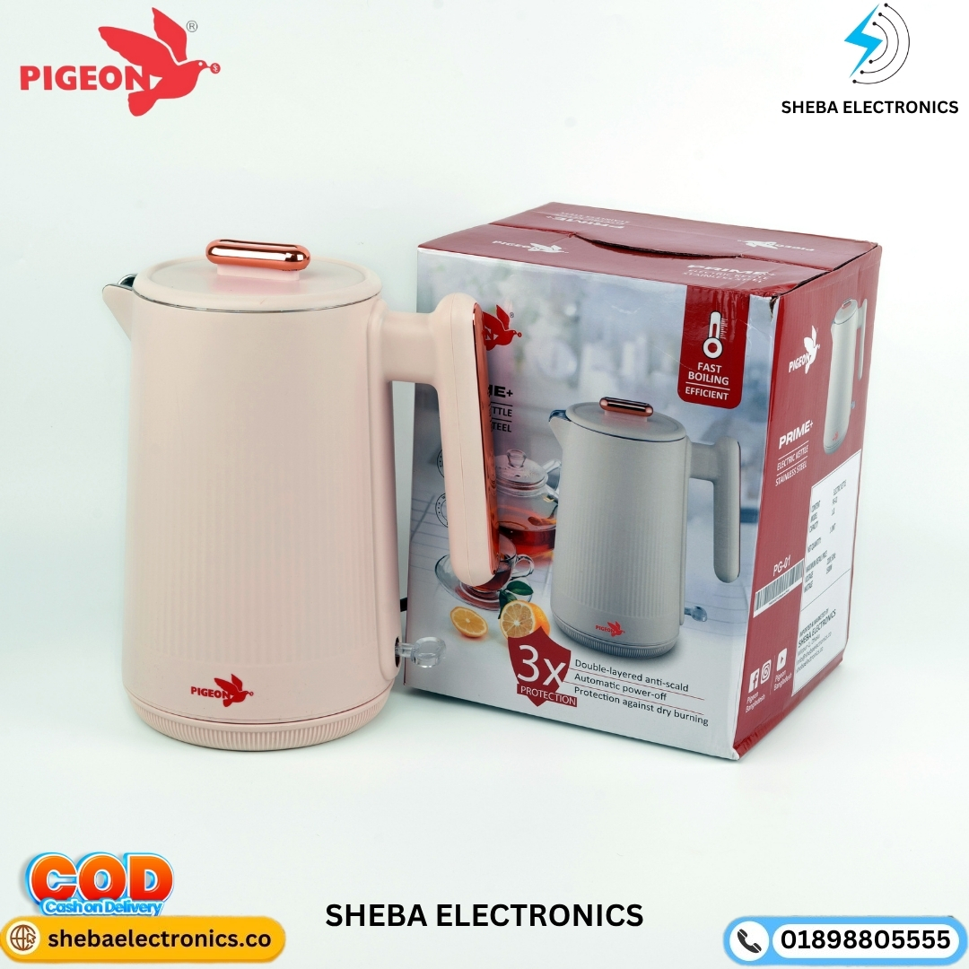 Pigeon Prime Plus - Model PG-01 Electric Kettle Stainless Steel 1.8 Ltr - Thumbnail 6
