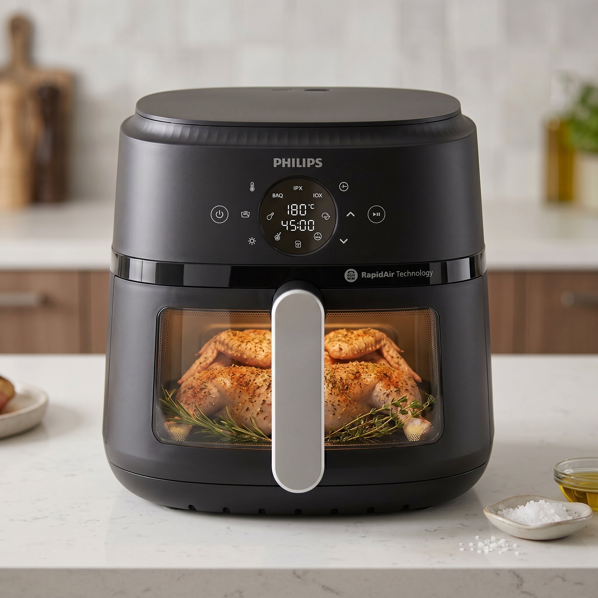 Philips NA231 Air Fryer 6.2L XL 1700W with Rapid Air Technology | Digital Touch | Cooking Window | 2 Years Warranty - Thumbnail 5
