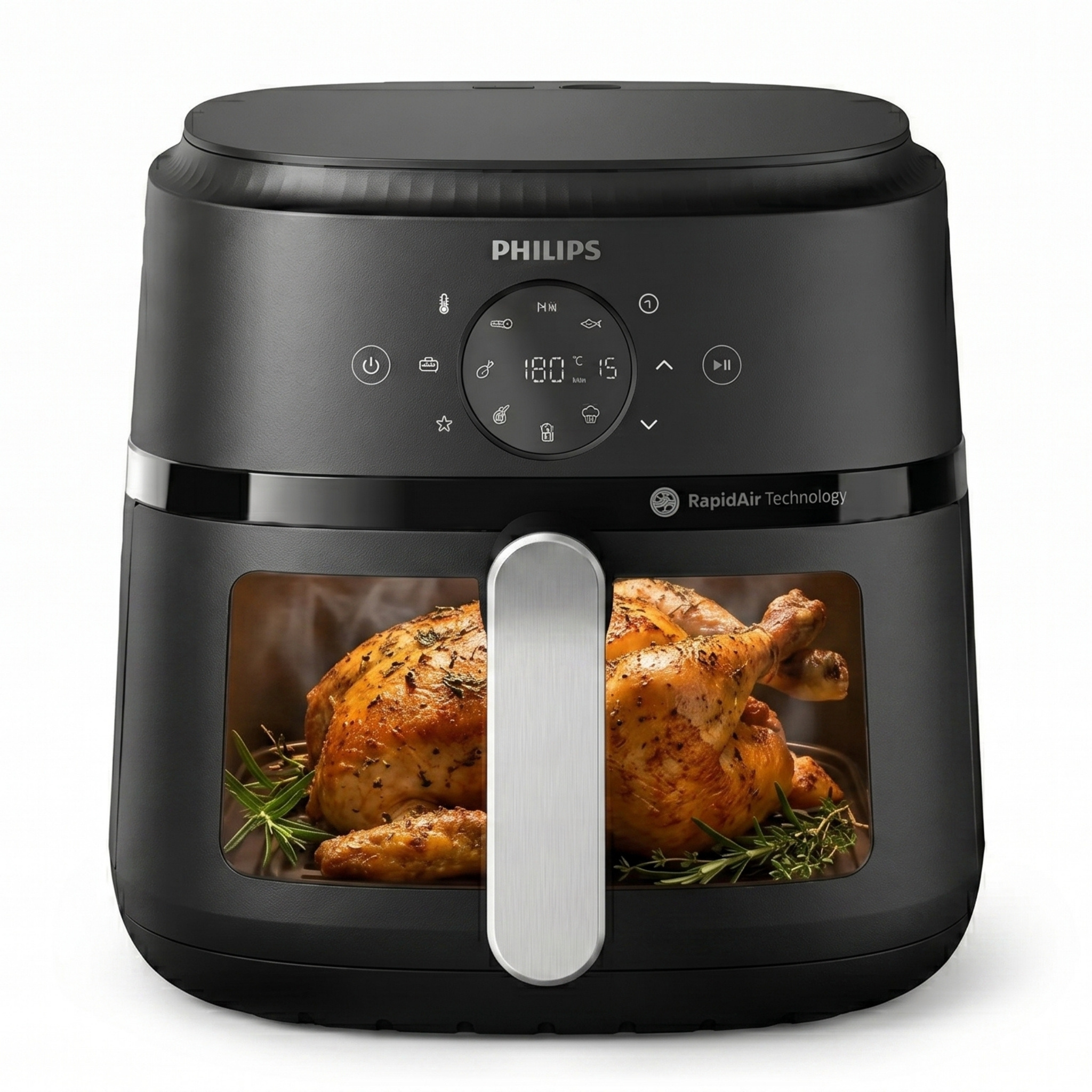 Philips NA221 4.2L Digital Air Fryer 1500W with Rapid Air Technology | LED Display & Cooking Window  | 2 Years Warranty