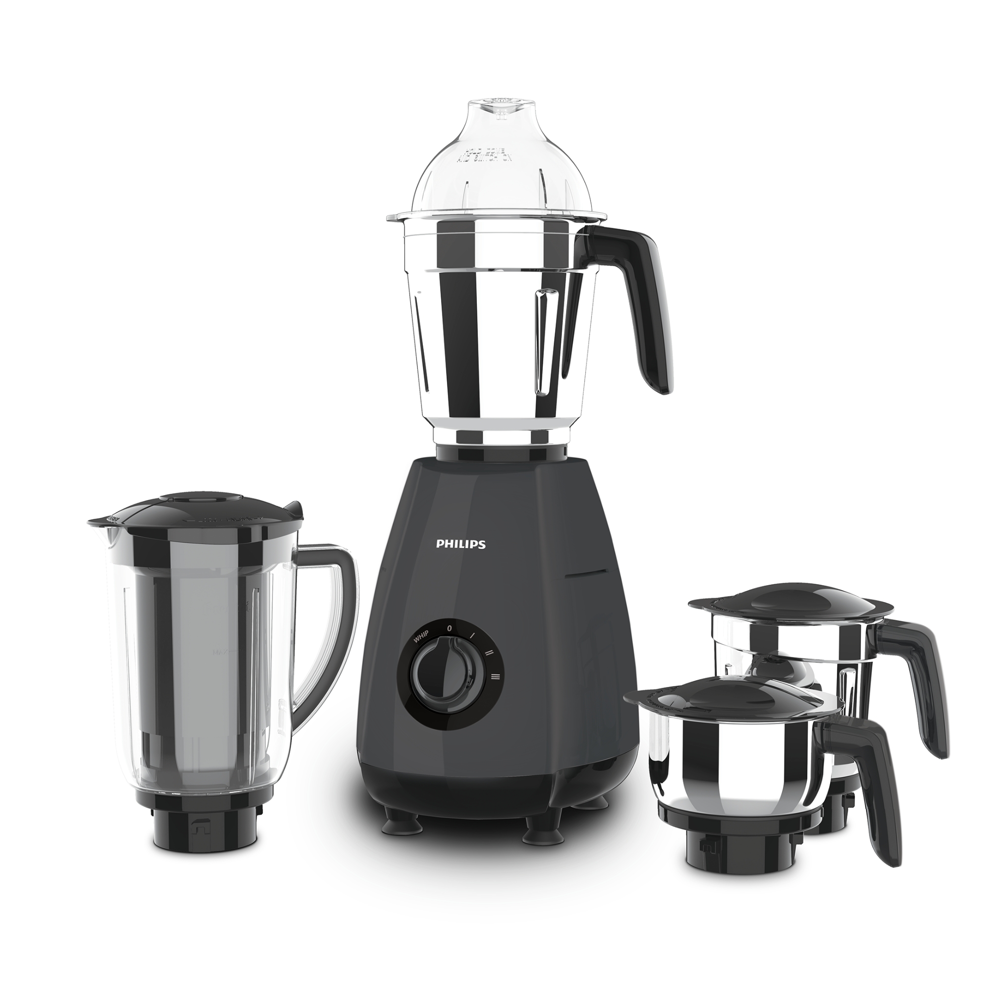 Phillips HL7704/00 black 1000 Juicer Mixer Grinder (4 Jars, Black)