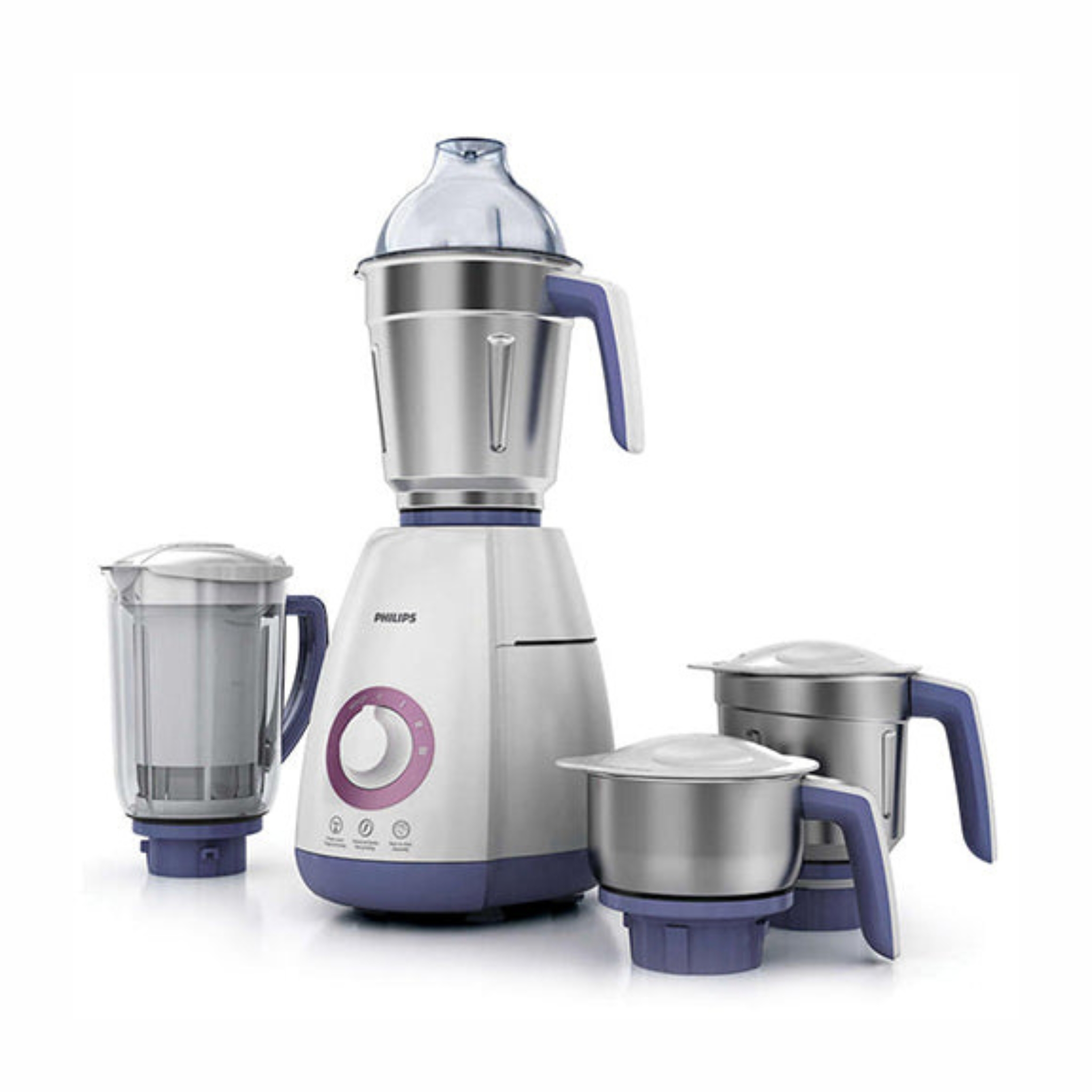 Philips Mixer Grinder HL7701/00 , 750 Watts, 4 Jars (Elegant Lavender and White