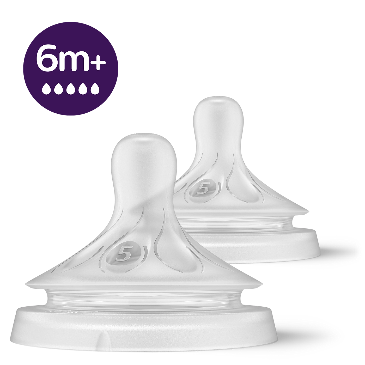 Philips Avent Natural Model - SCY965/02 | Response Teat 6m+ 2pcs Set